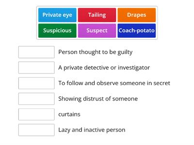 Jackson Tyler, Private Eye (Red-51 M) Vocab