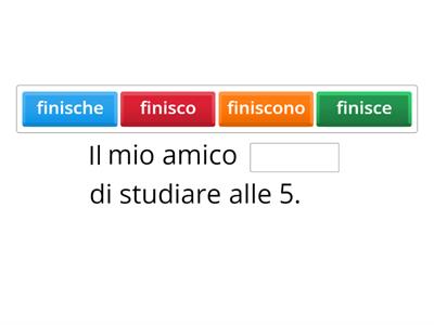 Inserisci i verbi giusti (verbi irregolari gruppo 3 in -isc)