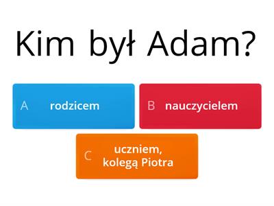 Ćwiczenie do tekstu "Historia Adama".
