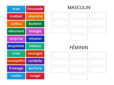 MASCULIN c. FÉMININ