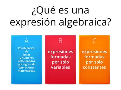 EXPRESIONES ALGEBRAICAS - 3ERO SECUNDARIA