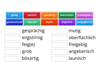 Synonyme und Antonyme, Eigenschaften