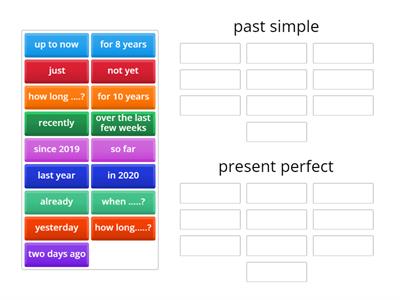 present perfect and past simple time expressions