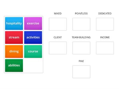 Market Leader Upper Unit 8 Recipes for team building ADJ + N