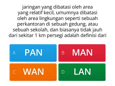 Quiz Jenis Jaringan Komputer