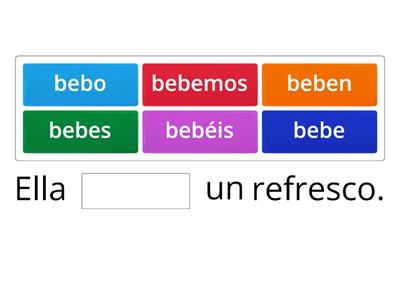 8th Spanish: -AR, -ER, -IR verb conjugation