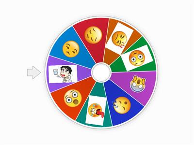 Spin the wheel and say the feeling. 