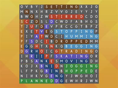  Inflected Endings Wordsearch