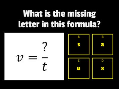 L5 Mechanics Formula Quiz