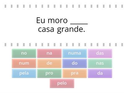  Encontre a preposição adequada para cada frase. nn