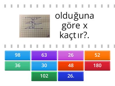 7.sınıf açıortay/ iki doğru ve bir kesen ile oluşturulabilinecek açılar