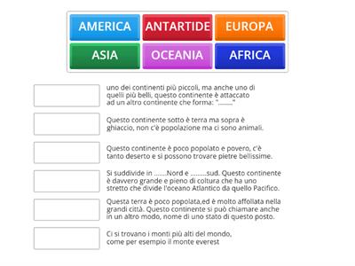 continenti geografia primaria 