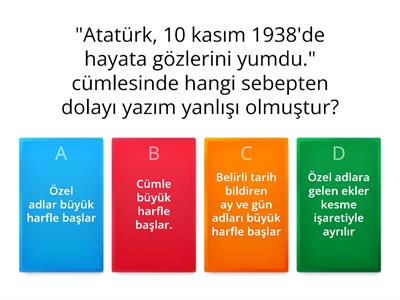 Türkçe 7. Sınıf Yazım Kuralları