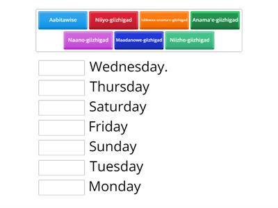 Days of the week 