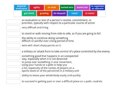 What It Takes To Pass The Army’s Air Assault Entry Test - vocabulary