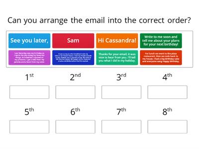 Write an email - What I did for my birthday