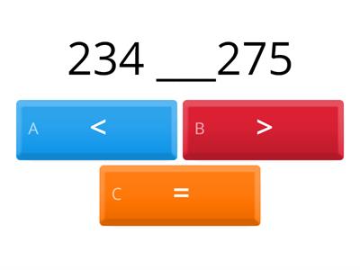 Compare 2 and 3 Digit Numbers