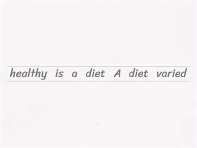 Healthy eating -sentences