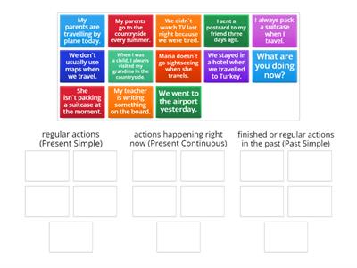 Present Simple, Present Continuous, Past Simple (revision, Friends 3) 