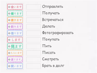 みんなの日本語第６－７課の動詞