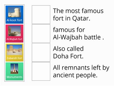 Qatar History Year 3 match lesson 1 +2