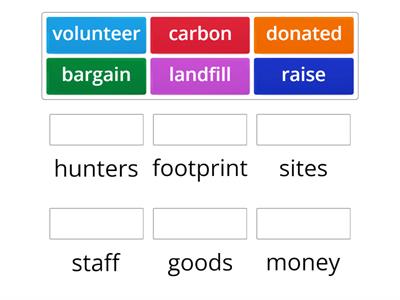 Charity collocations
