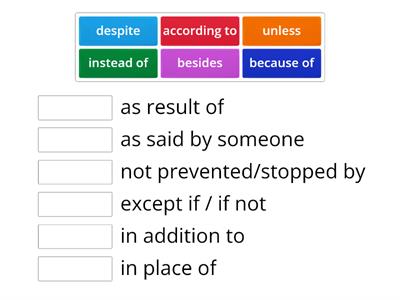 Prepositions & conjunctions