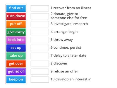 Phrasal verbs