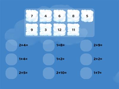 Adunări (tabla cu 1 și 2)