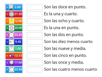 01 La hora ' the time'     unidad 02