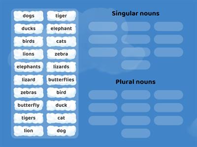 Year 1 singular and plural animal - Sumber pengajaran