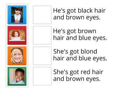 Physical description 2 (eyes/hair). 2nd Grade