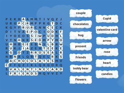 Valentine Wordsearch