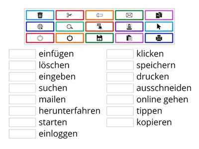 Aktivitäten am Computer 1 - zuordnen 