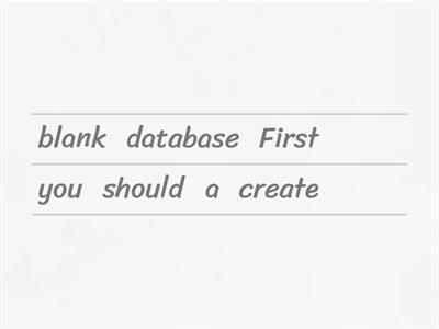 Database Creation 