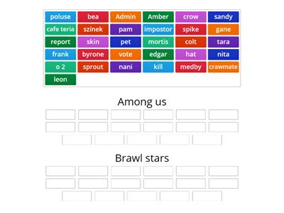 Among us and brawl stars