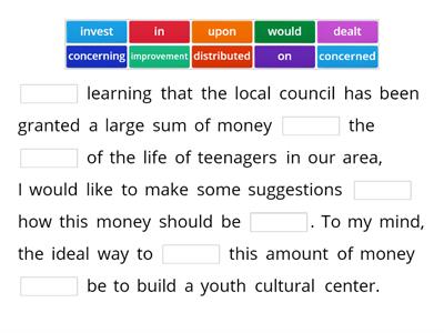A grant of 5 million pounds has been received by your local council to improve life for teens in your town. Write an ema