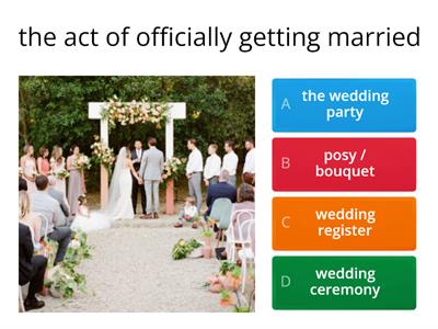 Wedding vocabulary