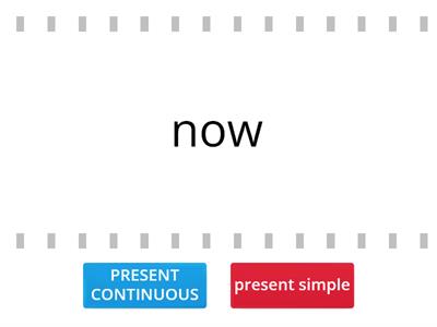 PRESENT CONTINUOUS  or present simple