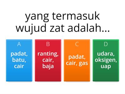 SOAL PERUBAHAN WUJUD BENDA