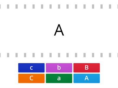 Match the uppercase with its lowercase and lowercase with its uppercase.