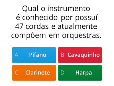 Copy of  Quiz sobre instrumentos da música