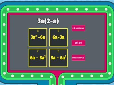 Algebrai kifejezések 4