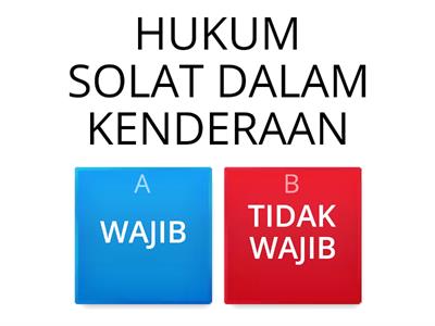 SOLAT DALAM KENDERAAN KAFA TAHUN 5