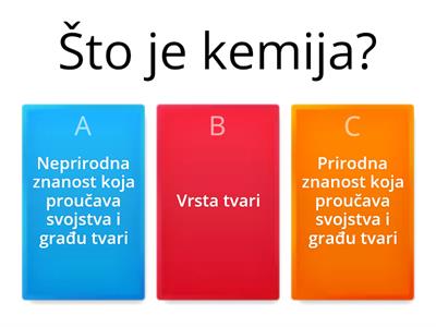 Kemija je prirodna znanost