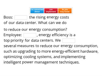 Responding to quetsions (data center)