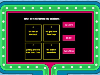 Christmas celebration Quiz