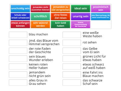 Farben Redewendungen