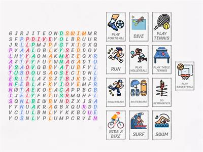 SPORTS WORDSEARCH - CLUES