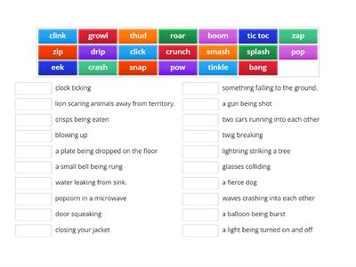 Onomatopoeia Matching Game 